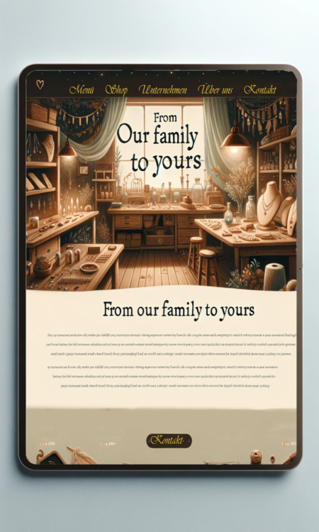 DALL·E 2024-01-20 02.08.16 - Create a homepage for a handmade jewelry business. The main banner at the top displays the phrase 'Exquisite Handcrafted Jewelry' in elegant, cursive 2552